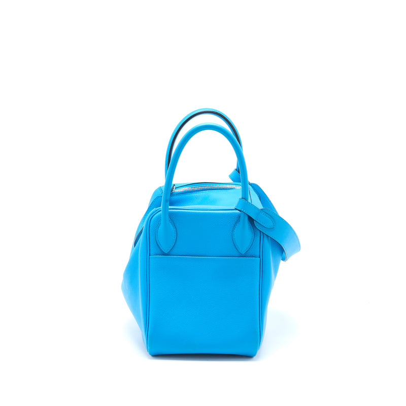 Hermes Lindy 30 Evercolor B3 Bleu Zanzibar SHW Stamp A