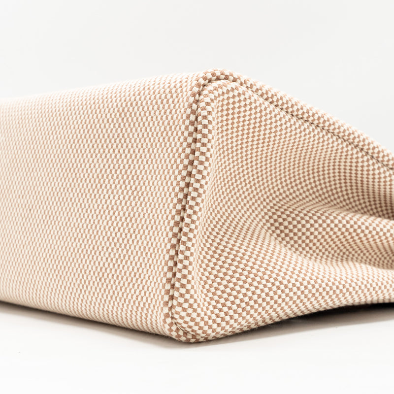 Hermes Herbag 31 Zip Bag Canvas/Leather Ecru/Beige/Ebene GHW Stamp U