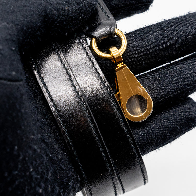 Hermes Kelly 28 Box Leather Black GHW Stamp Y