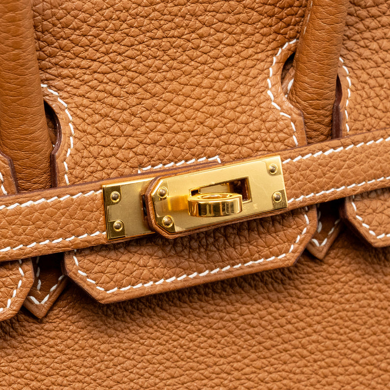 Hermes Birkin 25 togo gold GHW stamp U
