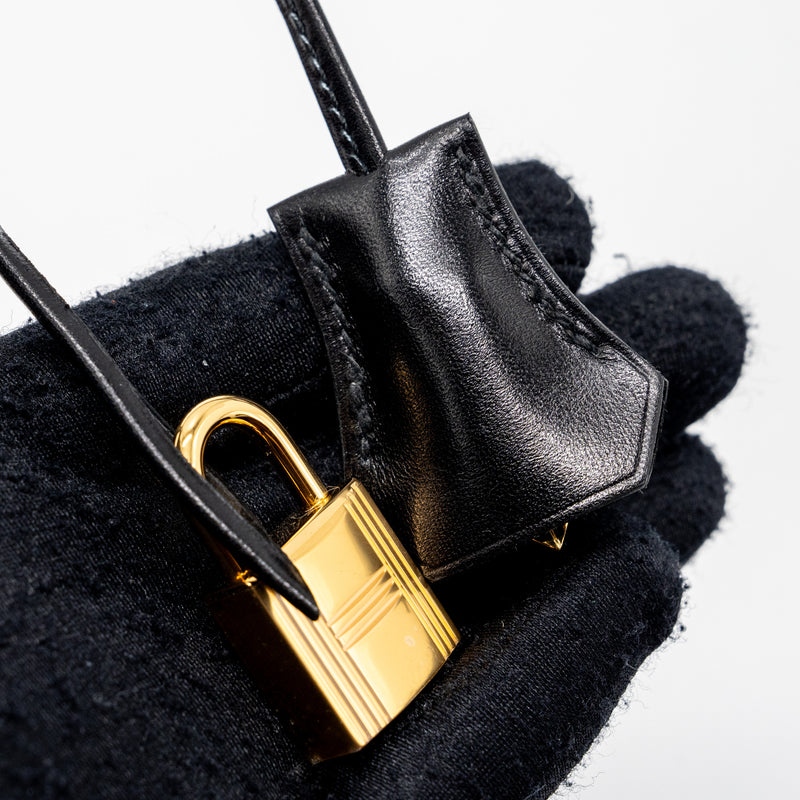 Hermes Kelly 28 Box Leather Black GHW Stamp Y