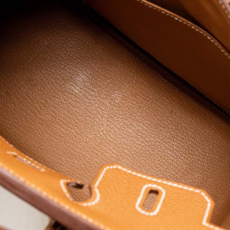 Hermes Birkin 25 togo gold GHW stamp U