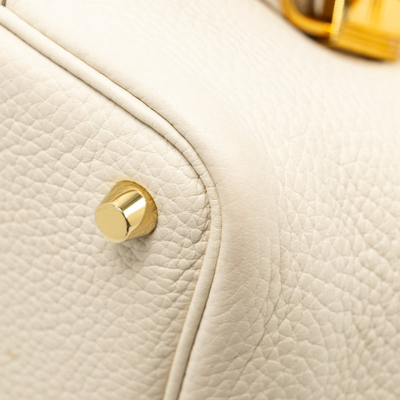 Hermes Picotin 18 Lock Bag Clemence Craie GHW Stamp U
