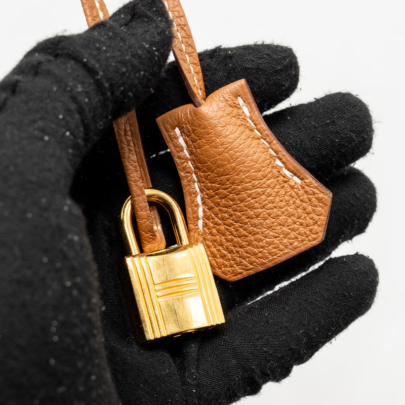 Hermes Birkin 25 togo gold GHW stamp U