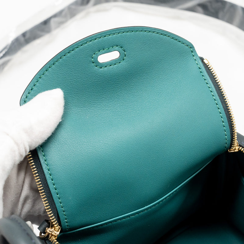 Hermes Mini Lindy Verso Bag Swift Vert Rousseau/Malachite GHW Stamp B