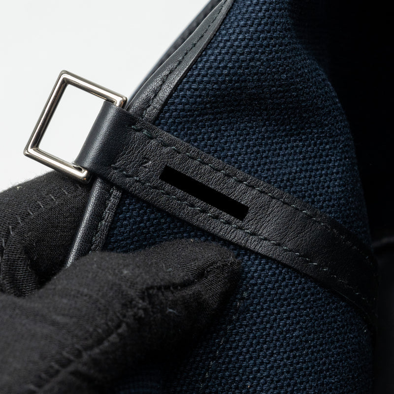 Hermes Picotin Cargo 18 Lock Bag Canvas/Swift Blue Marine/black SHW Stamp Z