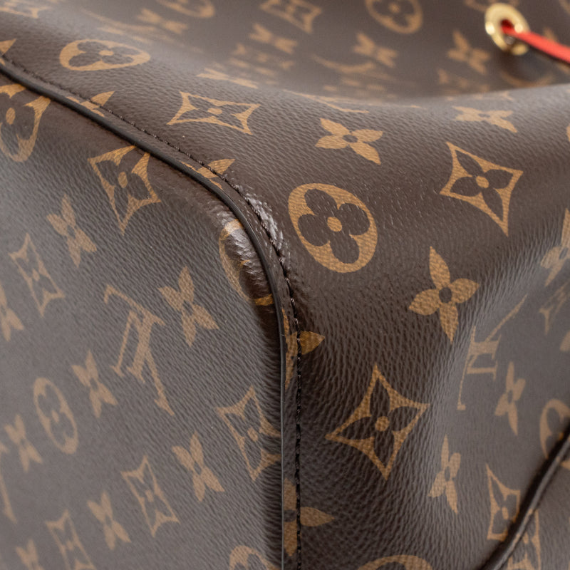 Louis Vuitton Neo Noe Monogram Canvas Red GHW