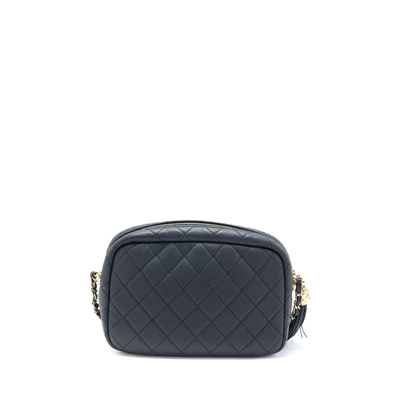 Chanel Large Camera Bag Grained Calfskin Dark Grey LGHW