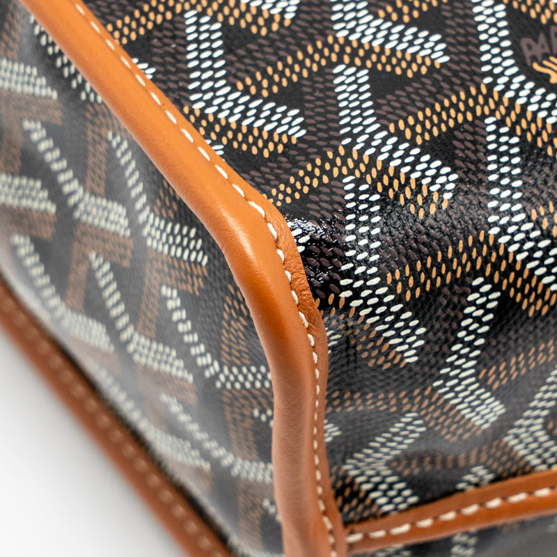 Goyard Mini Anjou Tote Bag Goyardine Canvas/Calfskin Tan SHW
