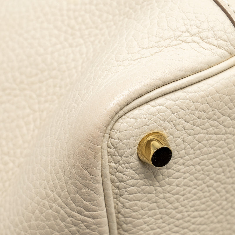 Hermes Picotin 18 Lock Bag Clemence Craie GHW Stamp U