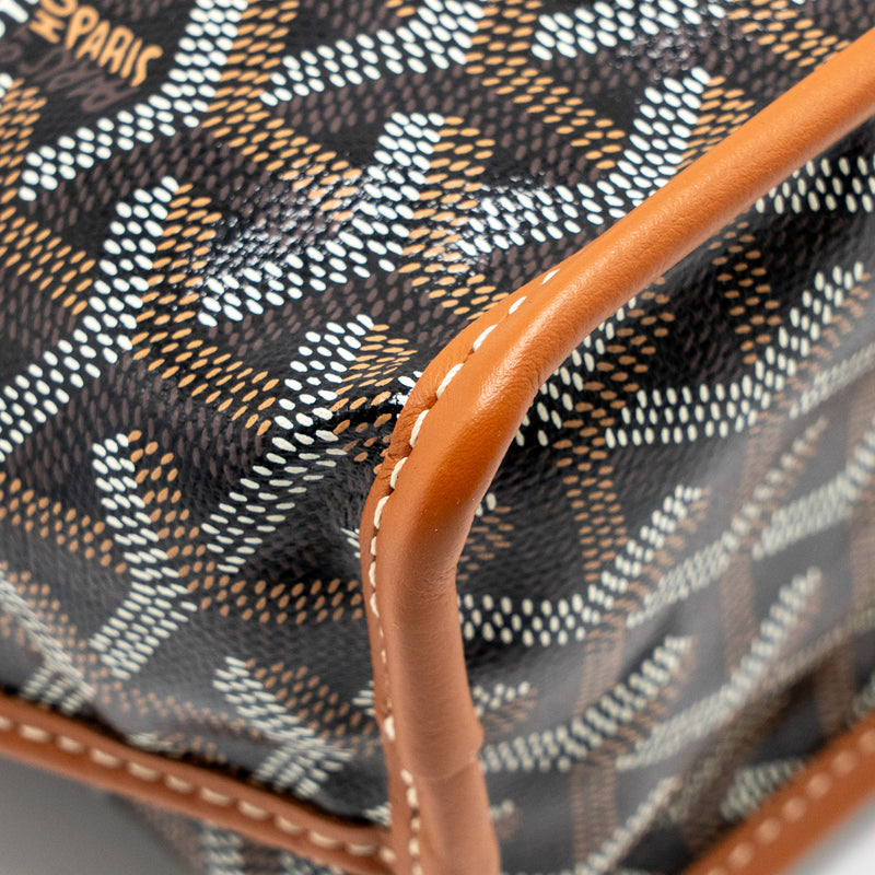 Goyard Mini Anjou Tote Bag Goyardine Canvas/Calfskin Tan SHW