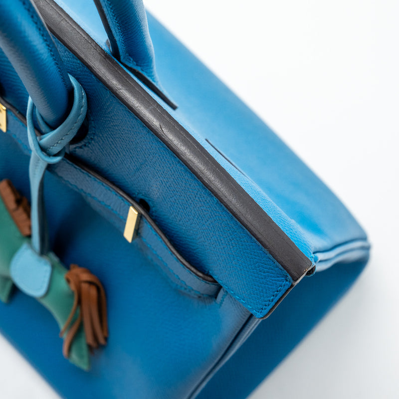 Hermes birkin 30 epsom blue GHW stamp A