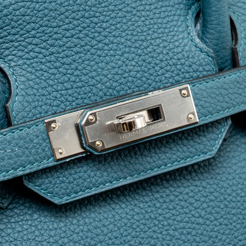 Hermes birkin 30 togo vert Bosphorus / blue ocean SHW stamp Z