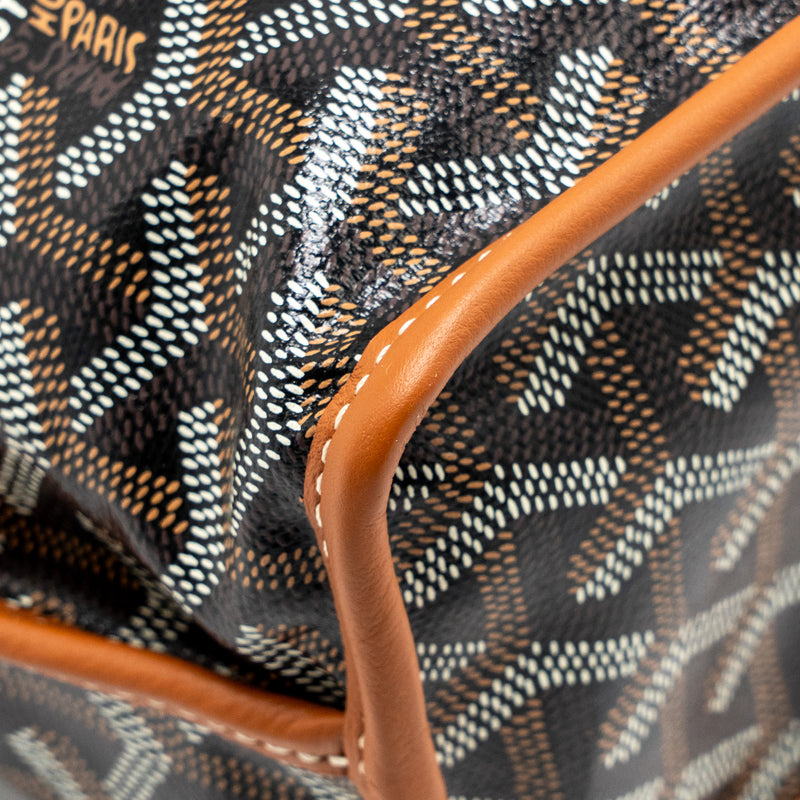 Goyard Mini Anjou Tote Bag Goyardine Canvas/Calfskin Tan SHW