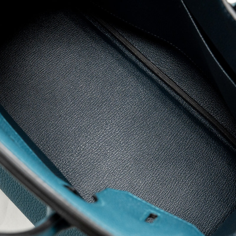 Hermes birkin 30 togo vert Bosphorus / blue ocean SHW stamp Z