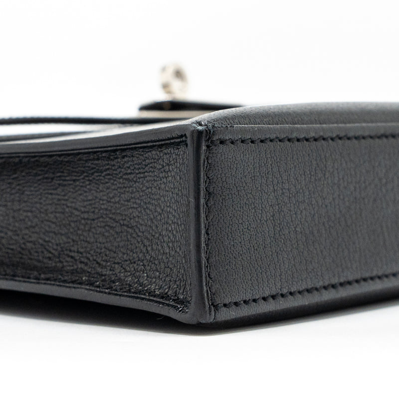 Hermes Kelly Elan Chèvre Chamkila Black SHW Stamp B