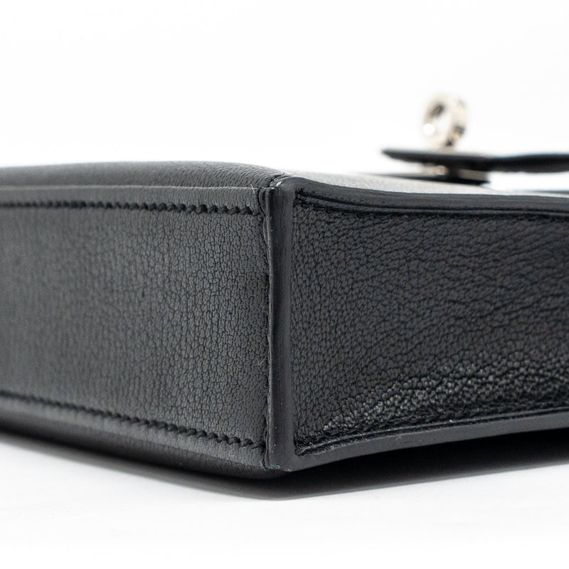 Hermes Kelly Elan Chèvre Chamkila Black SHW Stamp B