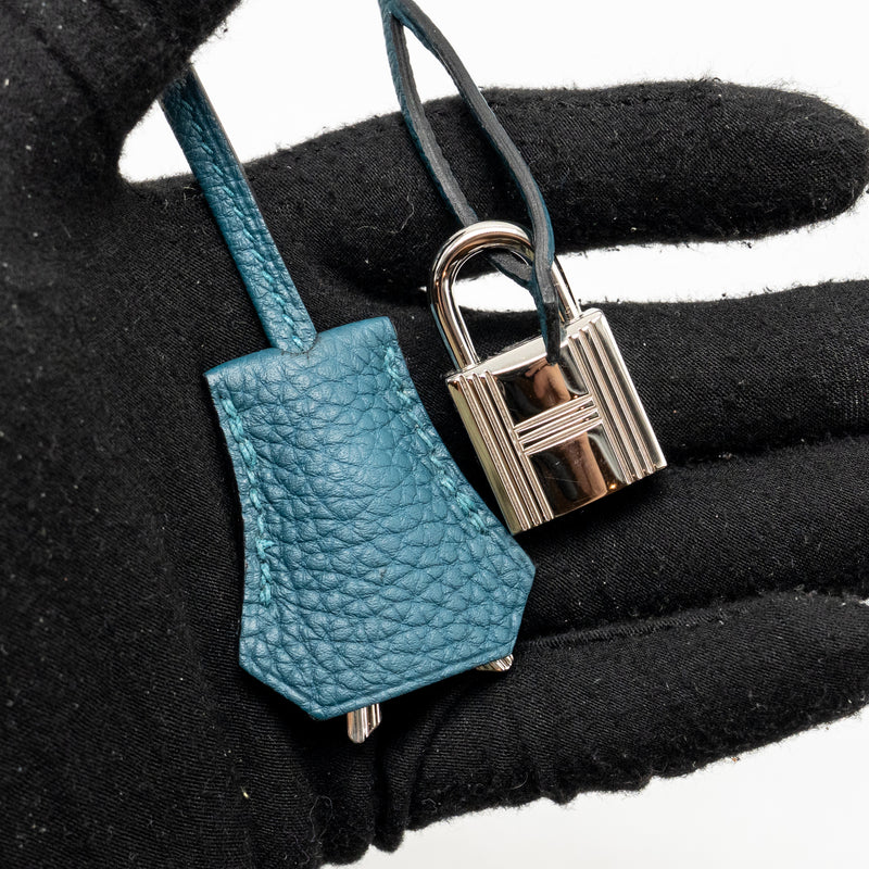 Hermes birkin 30 togo vert Bosphorus / blue ocean SHW stamp Z