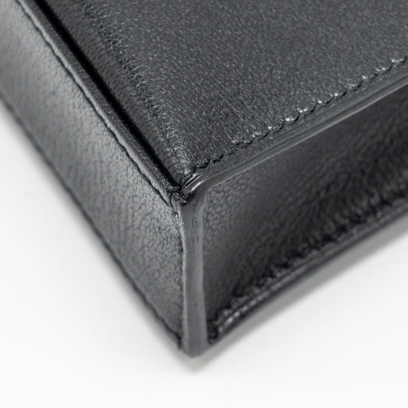 Hermes Kelly Elan Chèvre Chamkila Black SHW Stamp B