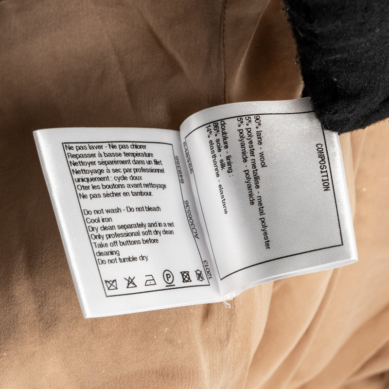 Chanel Size 36 21B Knit Sleeveless Mini Dress Wool Ecru / Silver