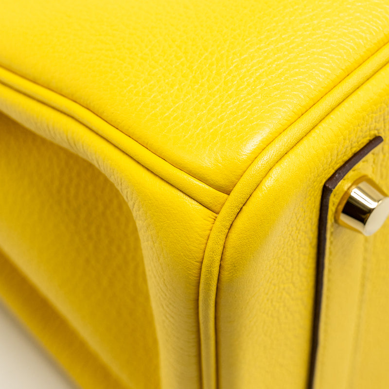 Hermes Birkin 30 Taurillon Novillo leather 9O Jaune De Naples GHW stamp D