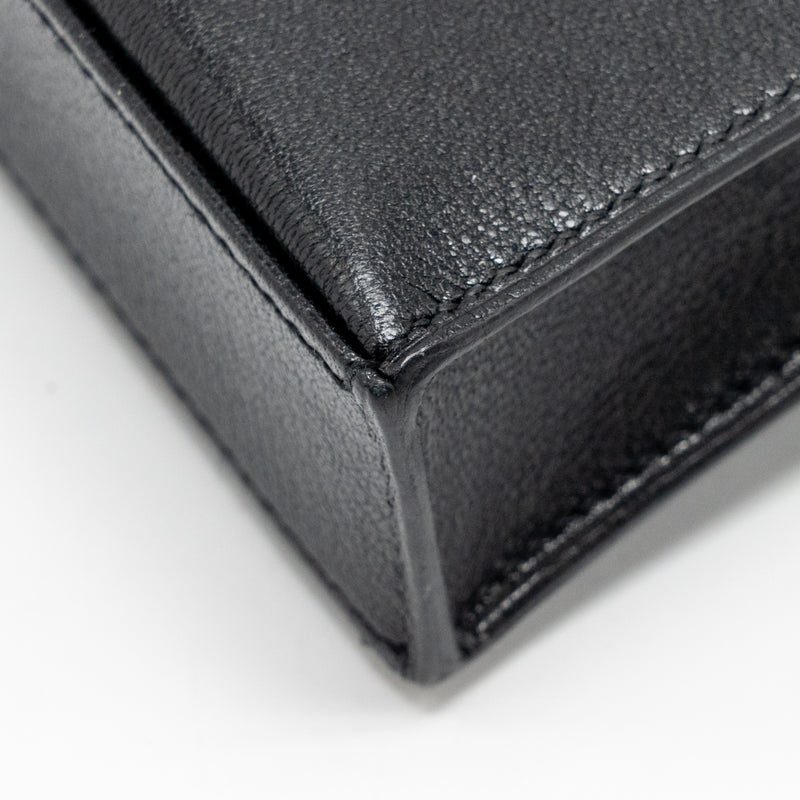 Hermes Kelly Elan Chèvre Chamkila Black SHW Stamp B