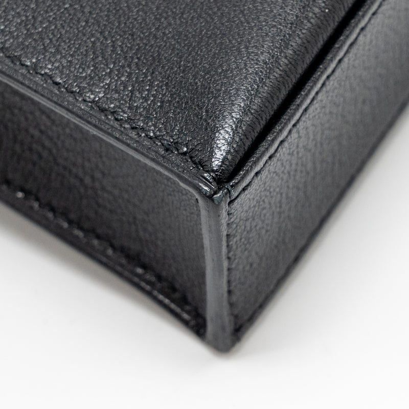 Hermes Kelly Elan Chèvre Chamkila Black SHW Stamp B