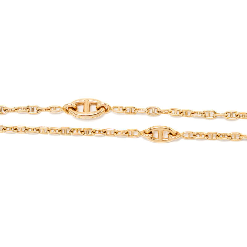 Hermes Farandole long necklace rose gold