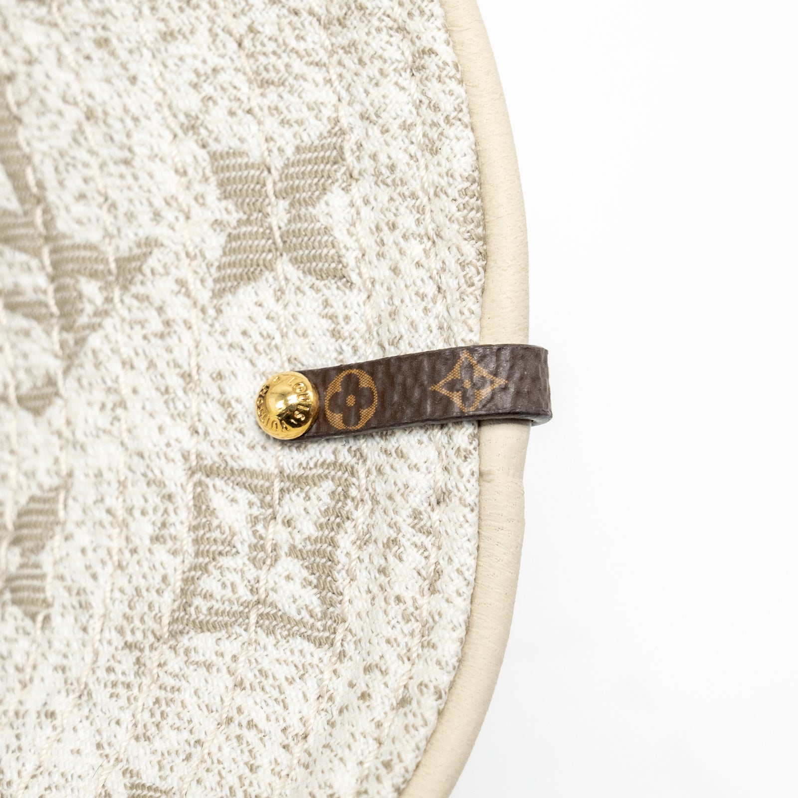 Authentic LOUIS VUITTON M7058S Bucket Hat-Monogram Jacquard Denim hat Louis Vuitton Monogram Jacquard Denim Bucket Hat Light Grey  main image 3