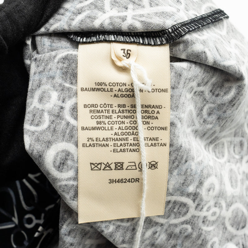 Hermes Size 36 Do Re Boucles J T-Shirt Black/Multicolour