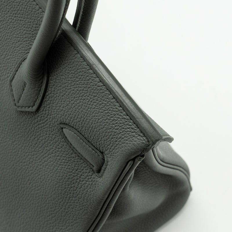Hermes Birkin 30 Togo Vert Amande SHW stamp U