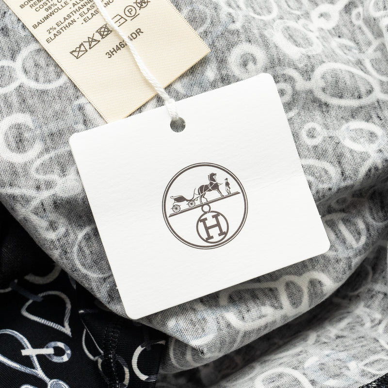 Hermes Size 36 Do Re Boucles J T-Shirt Black/Multicolour
