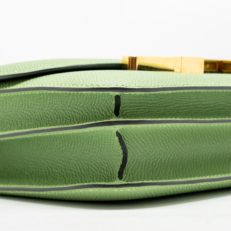 Hermes Mini Constance Epsom Vert Criquet GHW Stamp Y