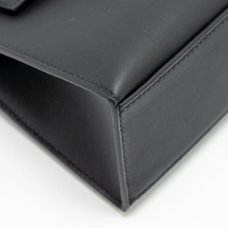 Hermes Kelly Pochette Swift Black SHW Stamp K