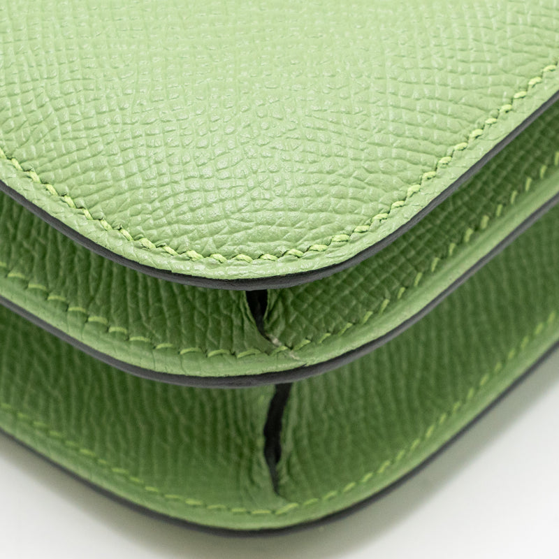 Hermes Mini Constance Epsom Vert Criquet GHW Stamp Y