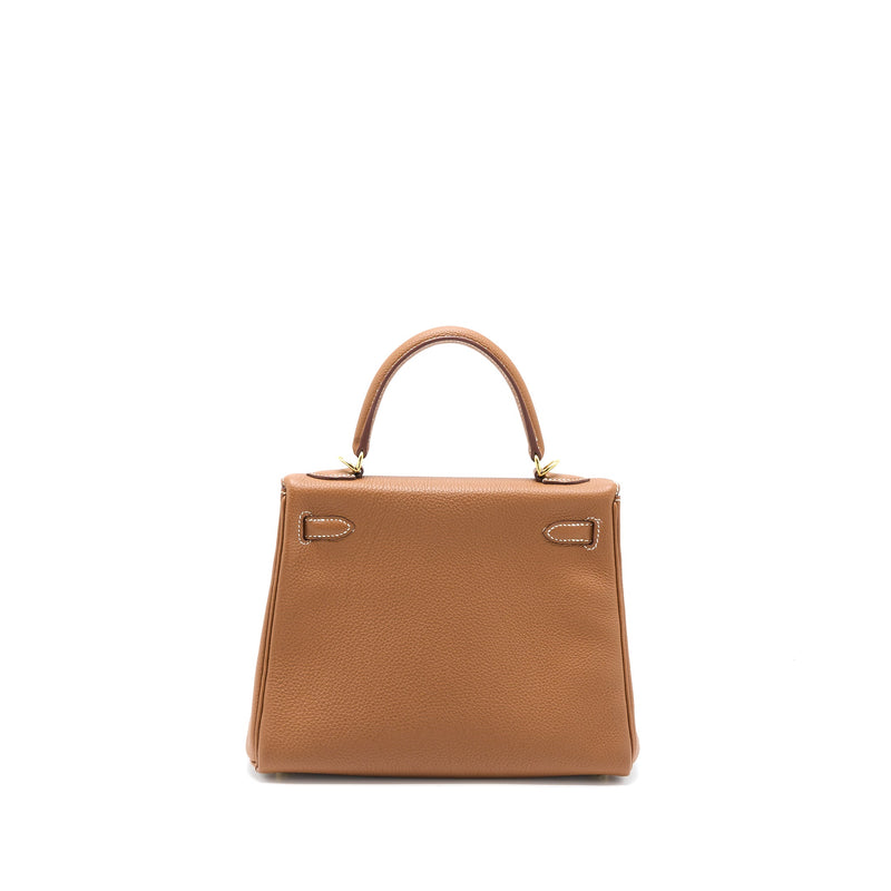 Hermes Kelly 25 Togo Gold GHW Stamp C