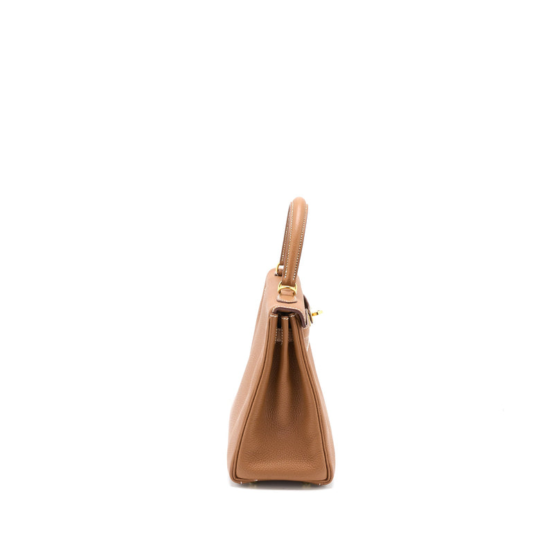 Hermes Kelly 25 Togo Gold GHW Stamp C