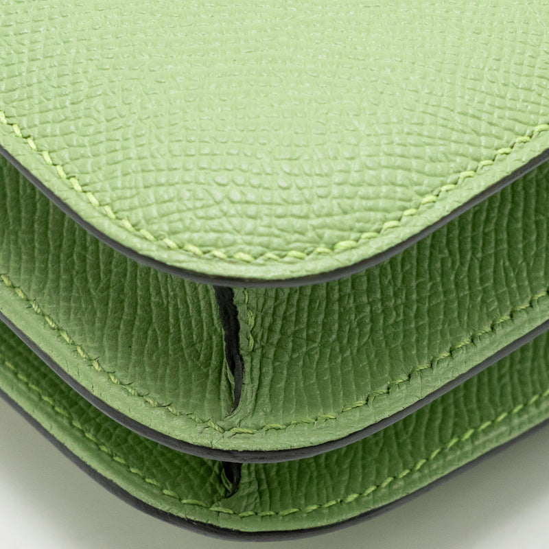 Hermes Mini Constance Epsom Vert Criquet GHW Stamp Y