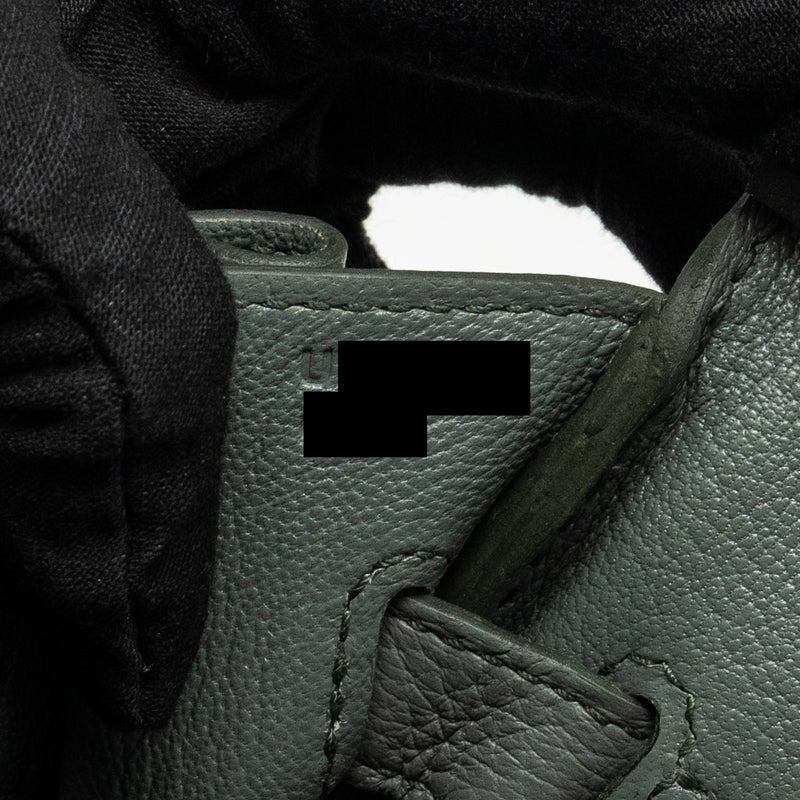 Hermes Birkin 30 Togo Vert Amande SHW stamp U