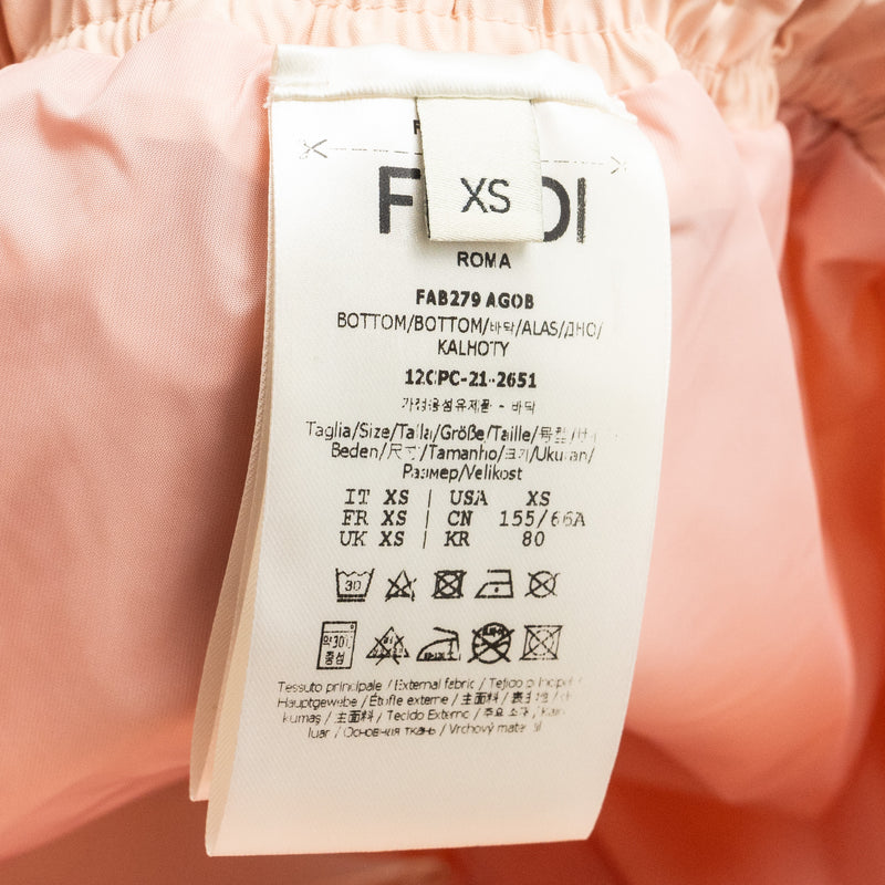 Fendi Size XS FF Logo Shorts Polyester Pink