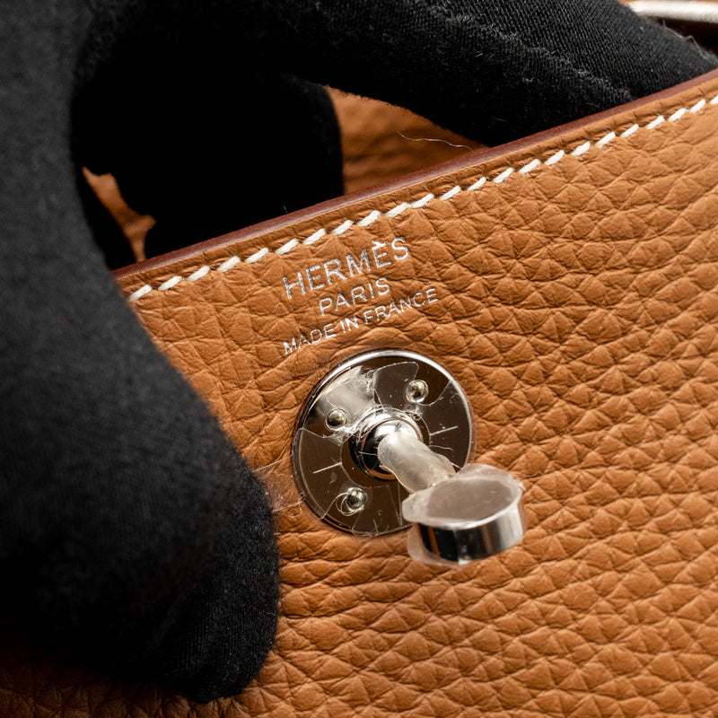 HERMES Mini Lindy II Clemence Gold SHW Stamp W