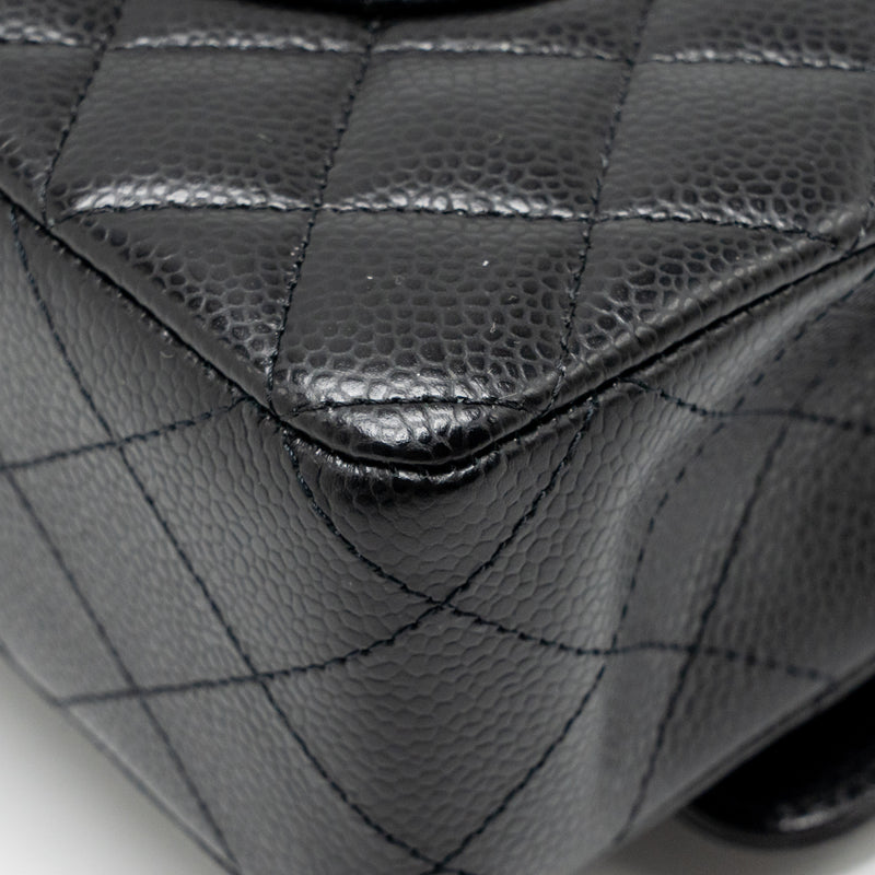 Chanel Medium Classic Double flap bag caviar black GHW (microchip)