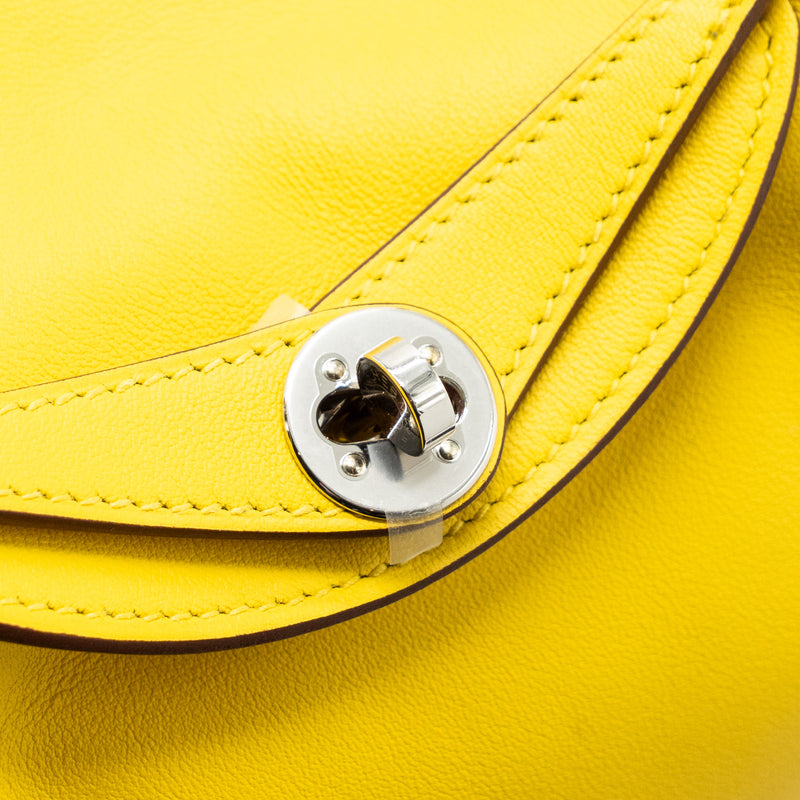 Hermes mini lindy swift jaune de Naples SHW stamp U