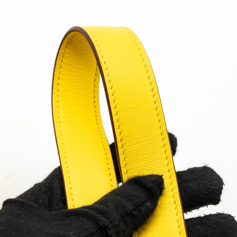 Hermes mini lindy swift jaune de Naples SHW stamp U