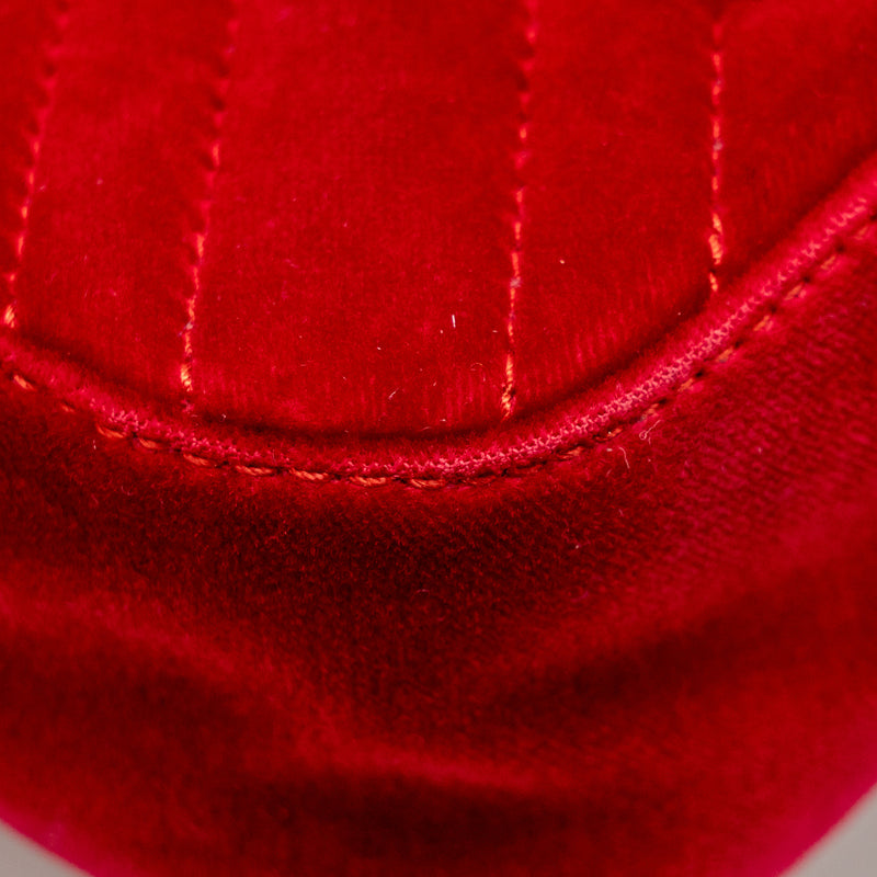 Gucci Small GG Marmont Bag Velvet Red GHW