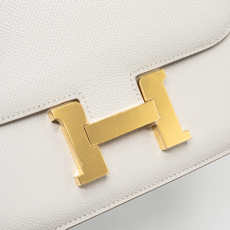 Hermes Mini Constance Epsom Gris Pale GHW Stamp B