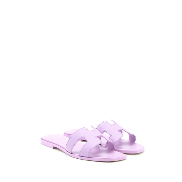 Hermes Size 40 Oran Sandal Epsom Violet Amethyst