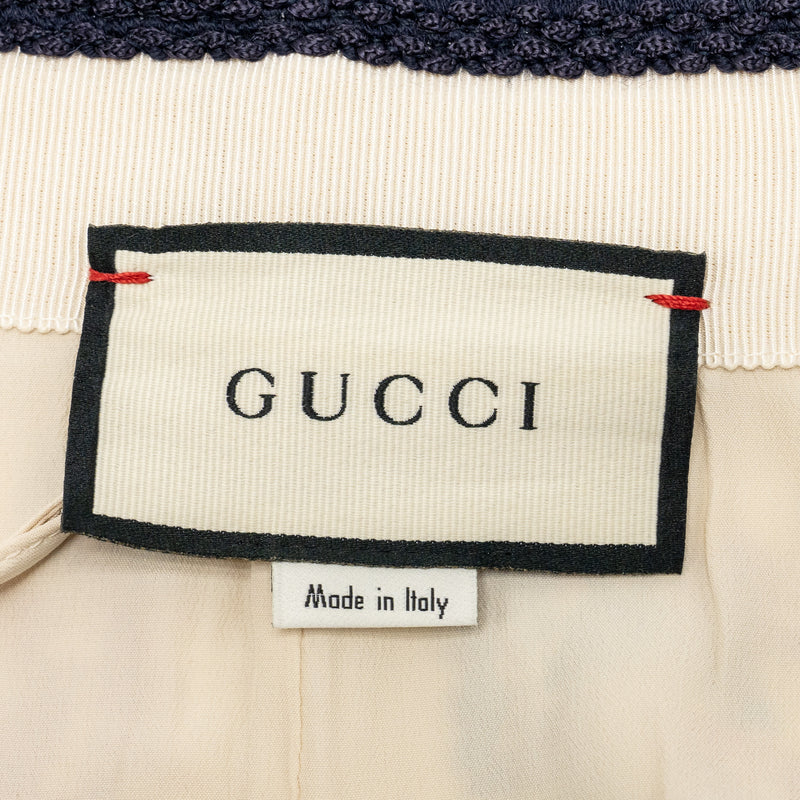 Gucci size 38 GG logo print tweed multicolour