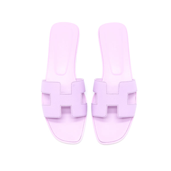 Hermes Size 40 Oran Sandal Epsom Violet Amethyst