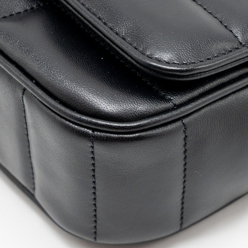 Celine Matelasse Mini Chain Shoulder Bag Calfskin Black GHW